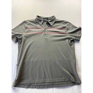 M By‎ Novara Polo Shirt Mens Size XL Gray Zip Pockets Short Sleeve Outdoor